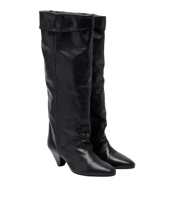 Isabel Marant Elita draped leather knee-high boots