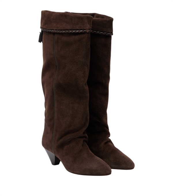 Isabel Marant Elita draped suede knee-high boots