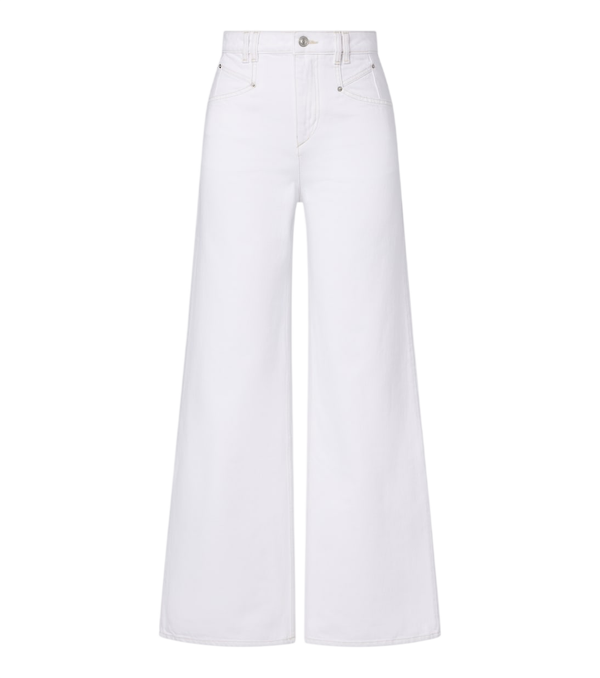 Isabel Marant Jeans a gamba larga color limone