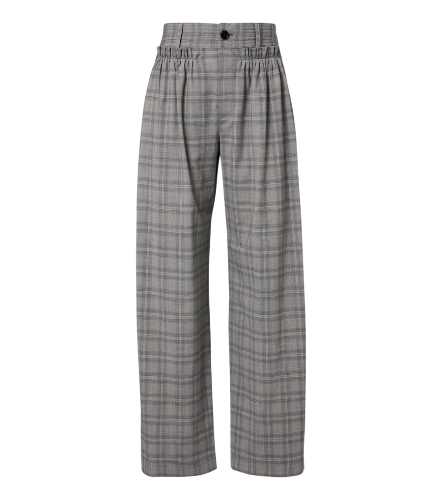 Isabel Marant Mayera checked wool-blend wide-leg pants