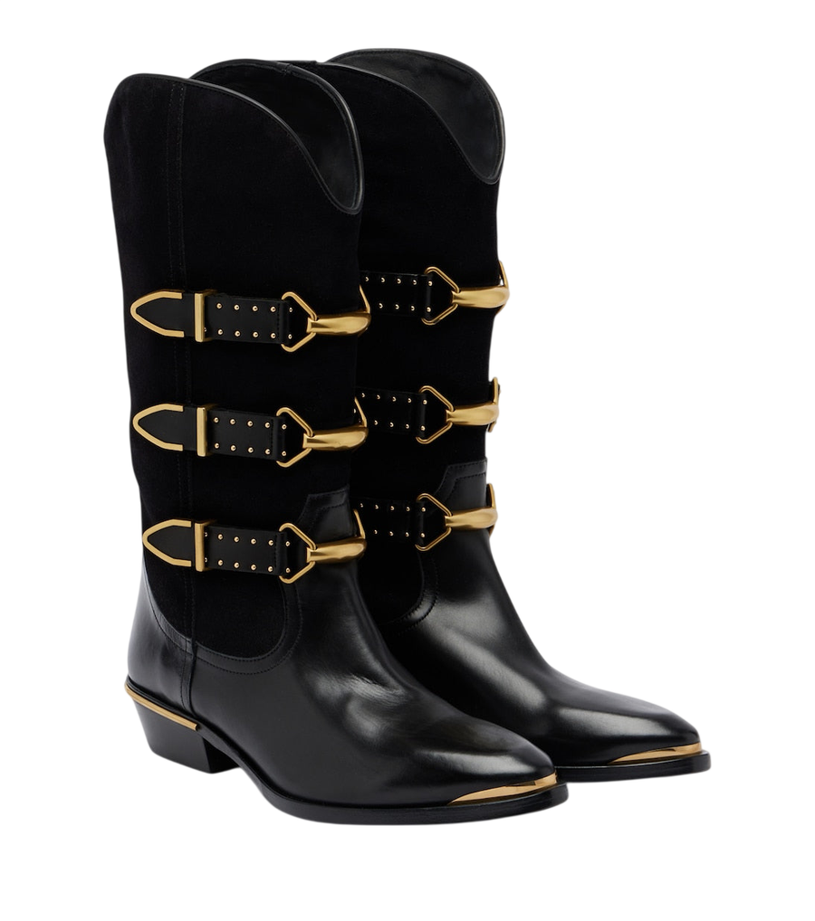 Isabel Marant Mexia leather and suede cowboy boots