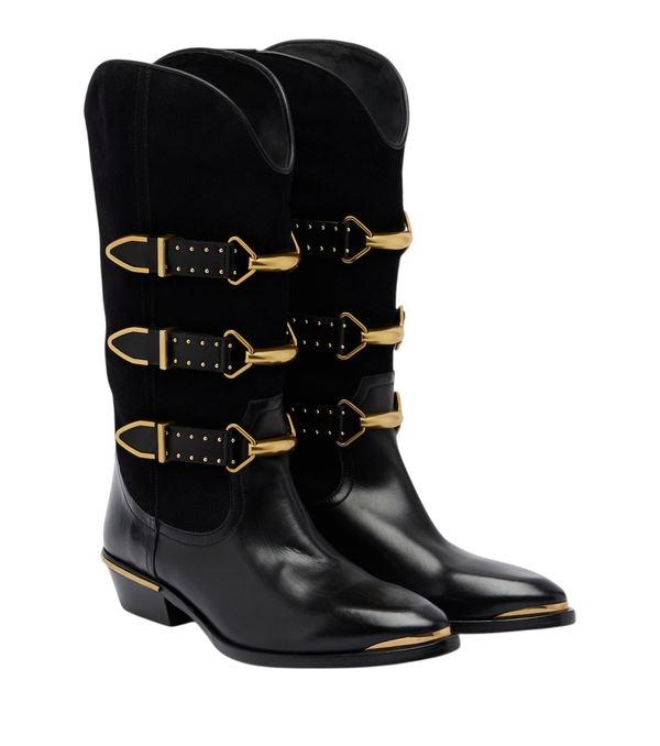 Isabel Marant Mexia leather and suede cowboy boots