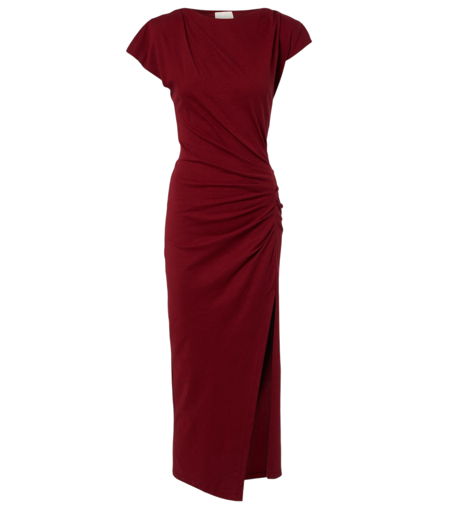 Robe midi froncée en jersey de coton Nadela d'Isabel Marant