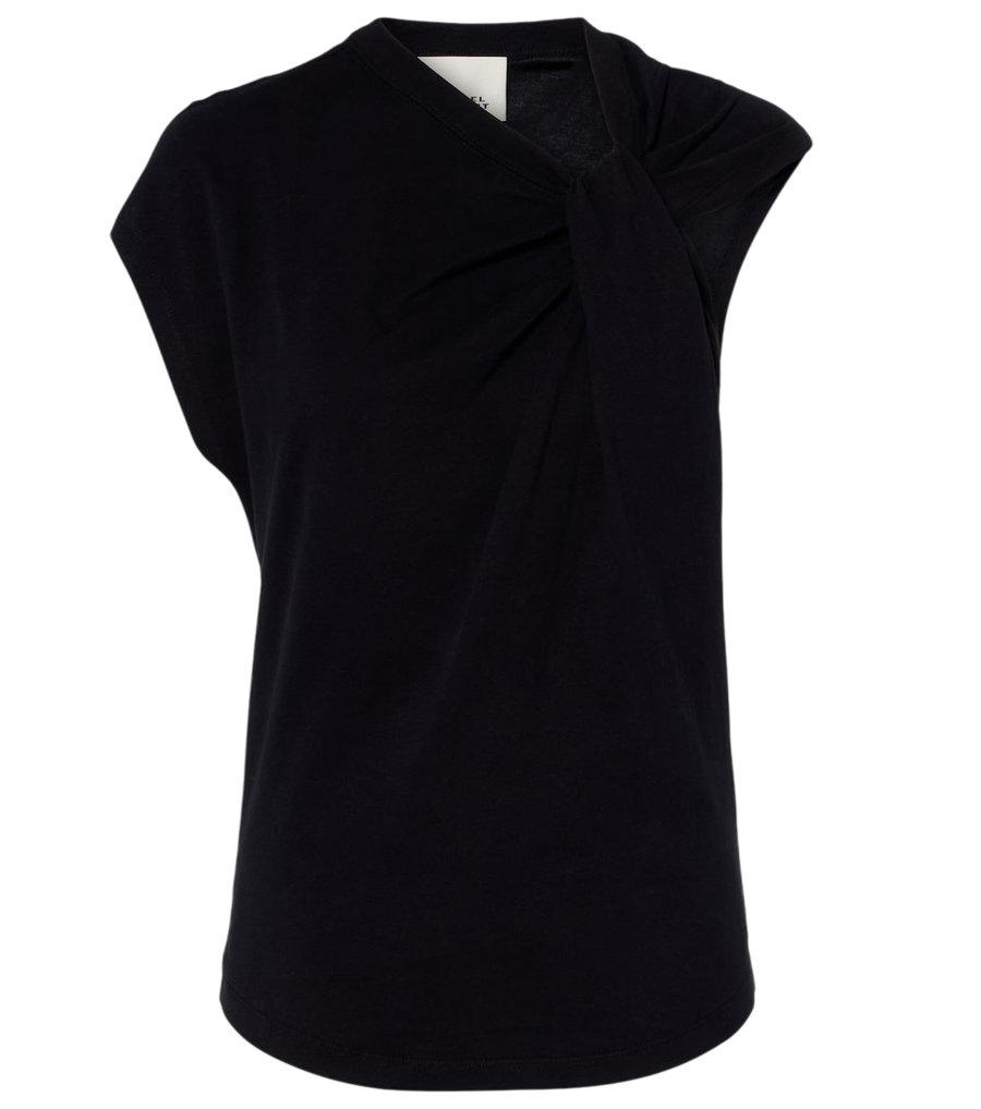 Isabel Marant Nayda gathered cotton jersey T-shirt