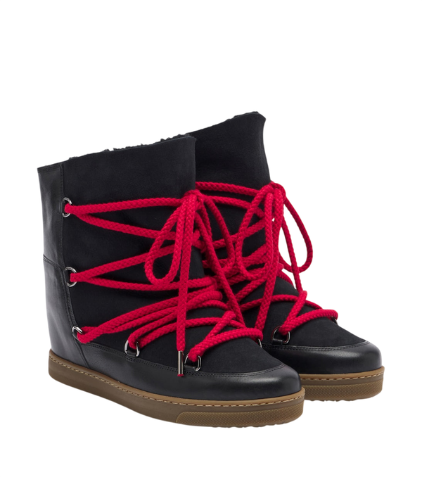 Isabel Marant Nowles leather and suede snow boots