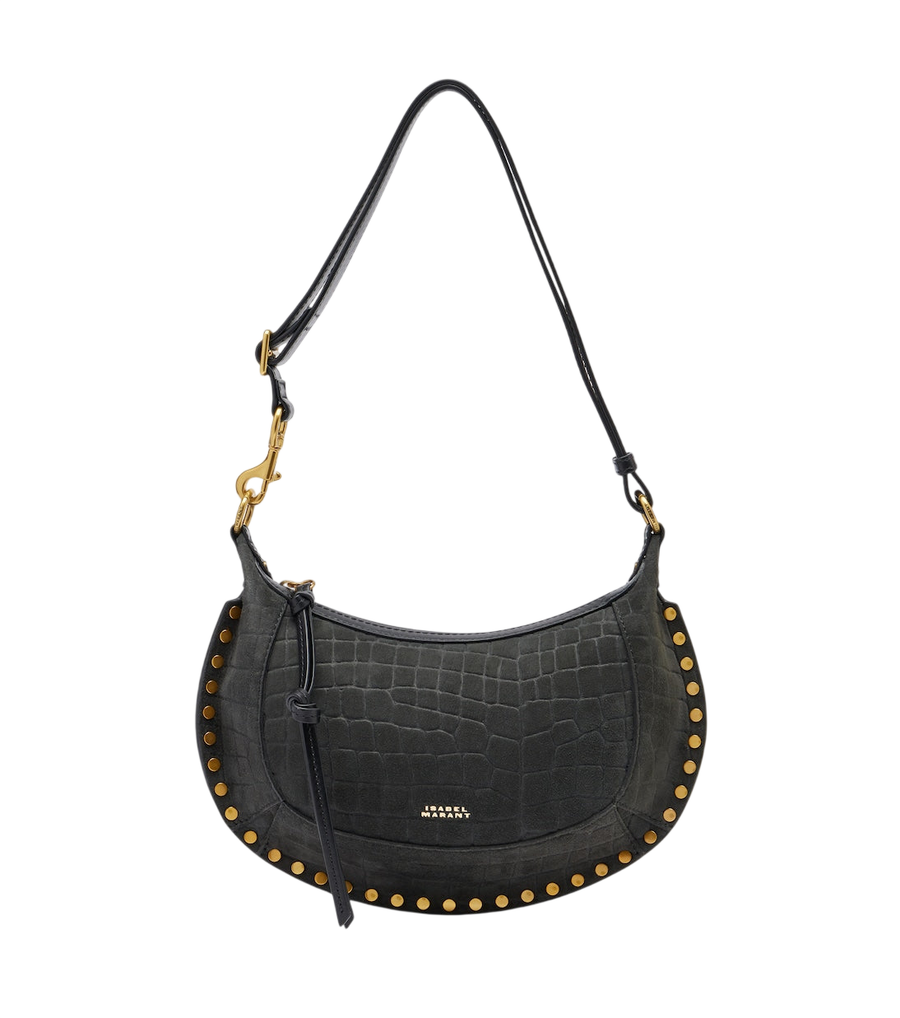 Isabel Marant Oskan Small croc-effect suede shoulder bag