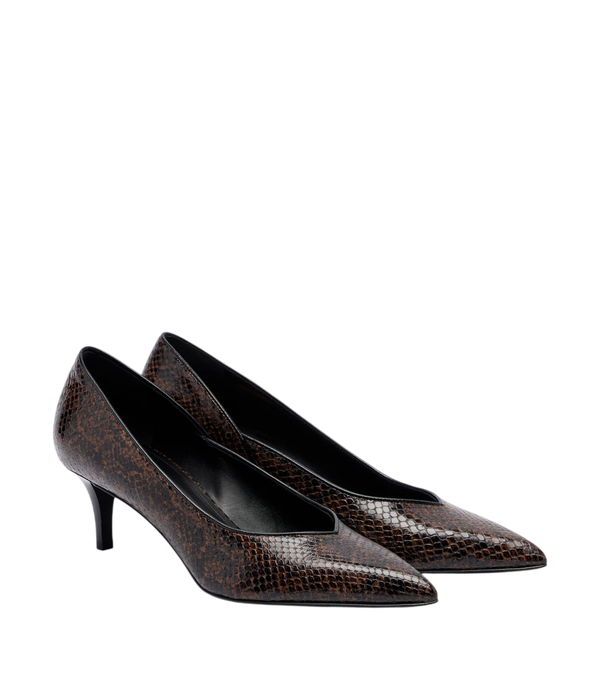 Isabel Marant Sapatos de salto Pamely em couro com efeito de cobra