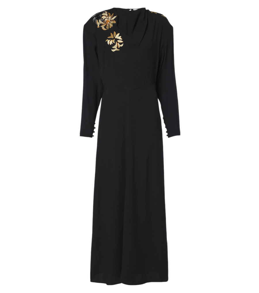 Isabel Marant Samsha embellished crêpe maxi dress