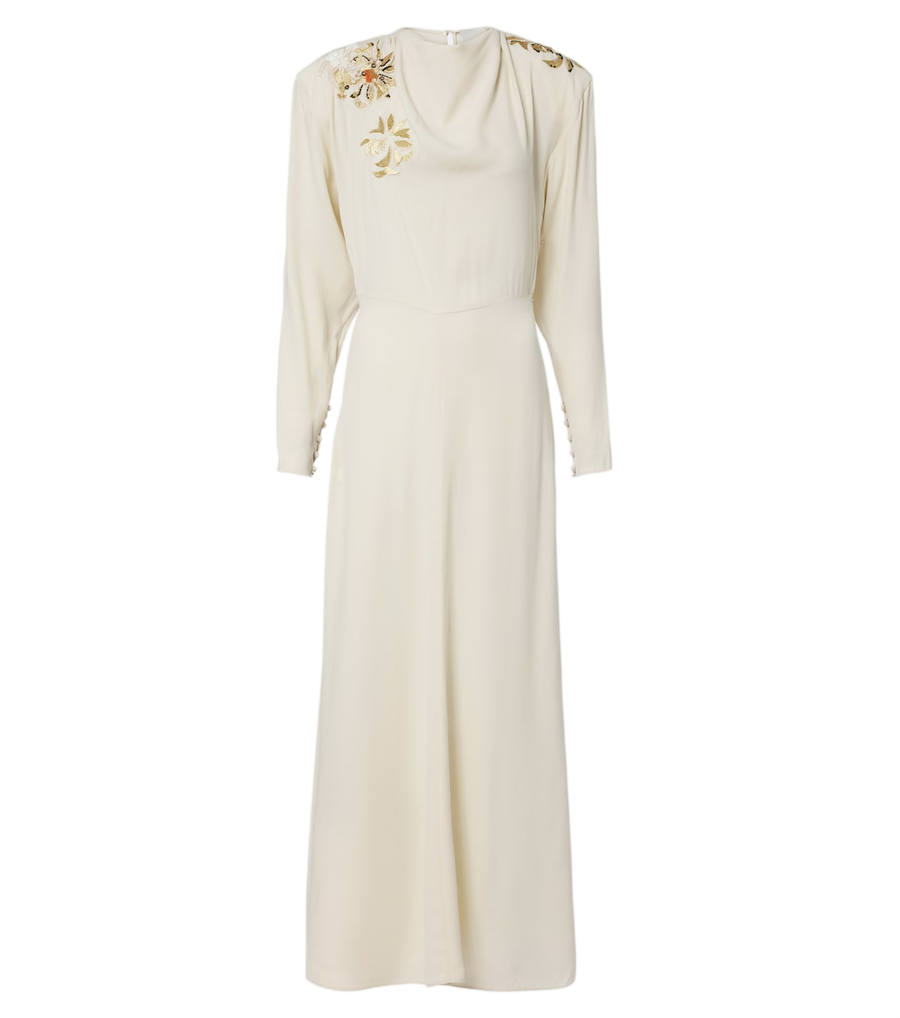 Isabel Marant Samsha embellished crêpe maxi dress
