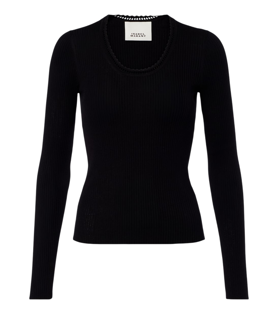 Isabel Marant Selenie ribbed-knit silk and cotton sweater