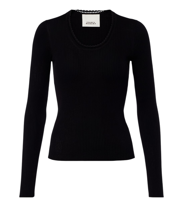 Isabel Marant Selenie ribbed-knit silk and cotton sweater