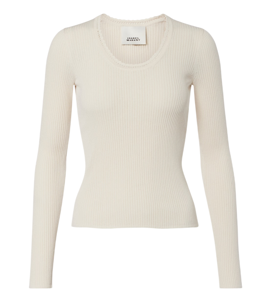 Isabel Marant Selenie ribbed-knit silk and cotton sweater