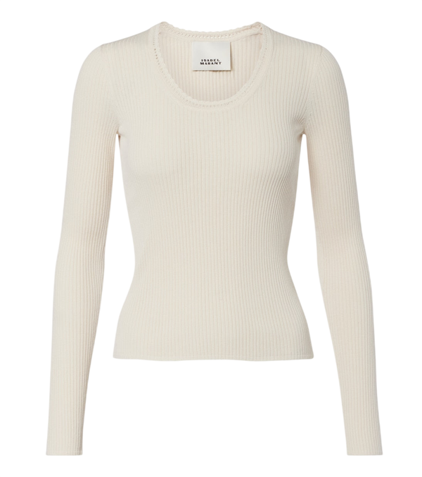 Isabel Marant Selenie ribbed-knit silk and cotton sweater