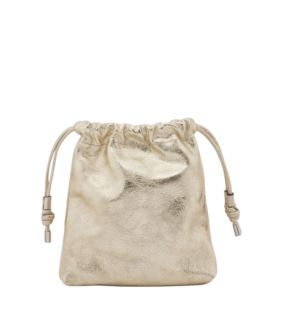 Bolso bandolera mini Isabel Marant Silven de piel metalizada