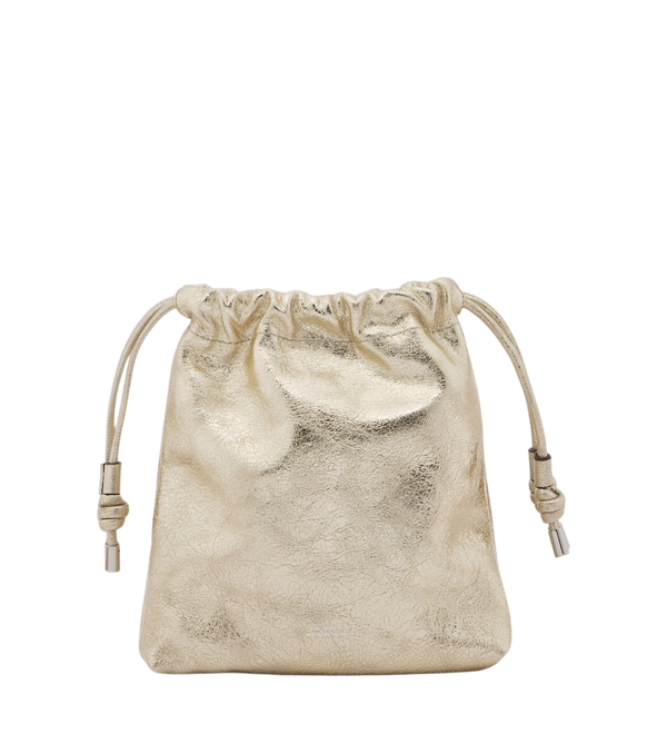 Bolso bandolera mini Isabel Marant Silven de piel metalizada