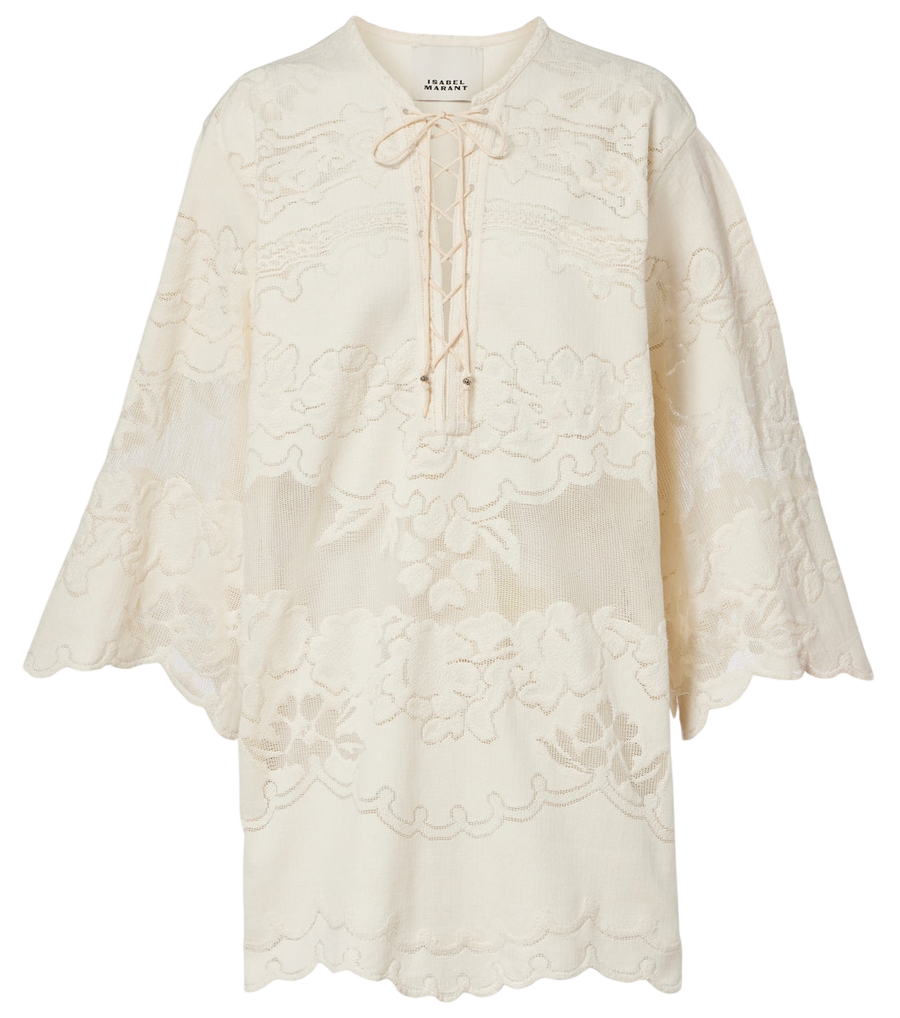 Isabel Marant Miniabito Solara ricamato in misto cotone