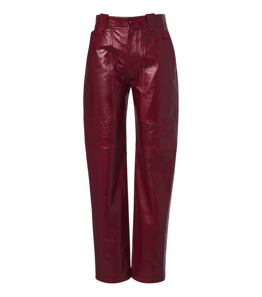 Isabel Marant Valka leather straight pants