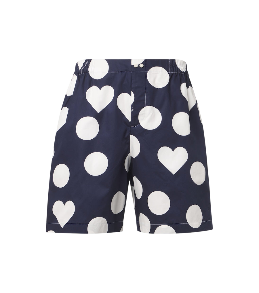 Jacquemus Caleçon polka-dot cotton poplin shorts