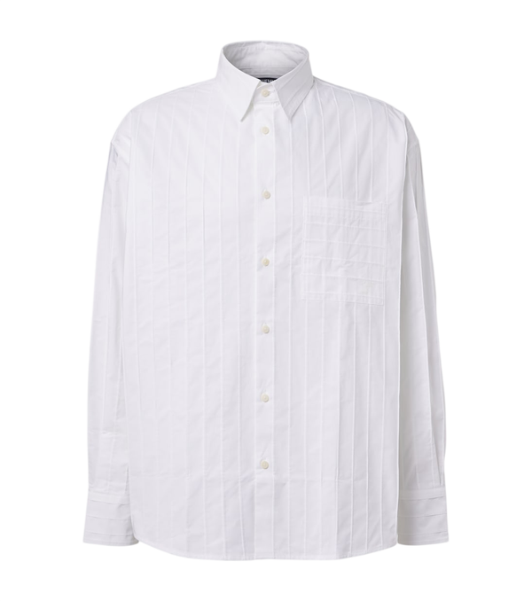 Jacquemus Camargue embroidered striped cotton shirt