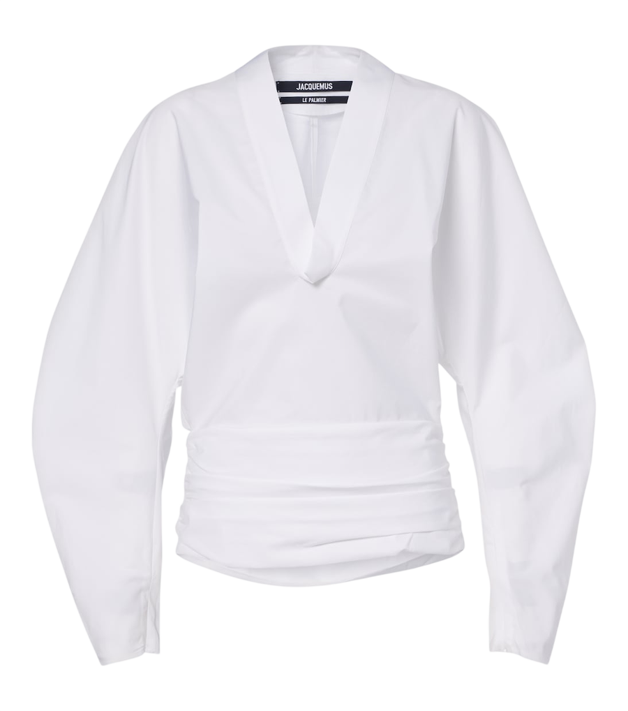 Blusa de popelina de algodón Colombe de Jacquemus