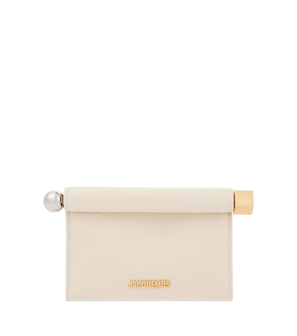 Jacquemus La piccola pochette in pelle rotonda e quadrata