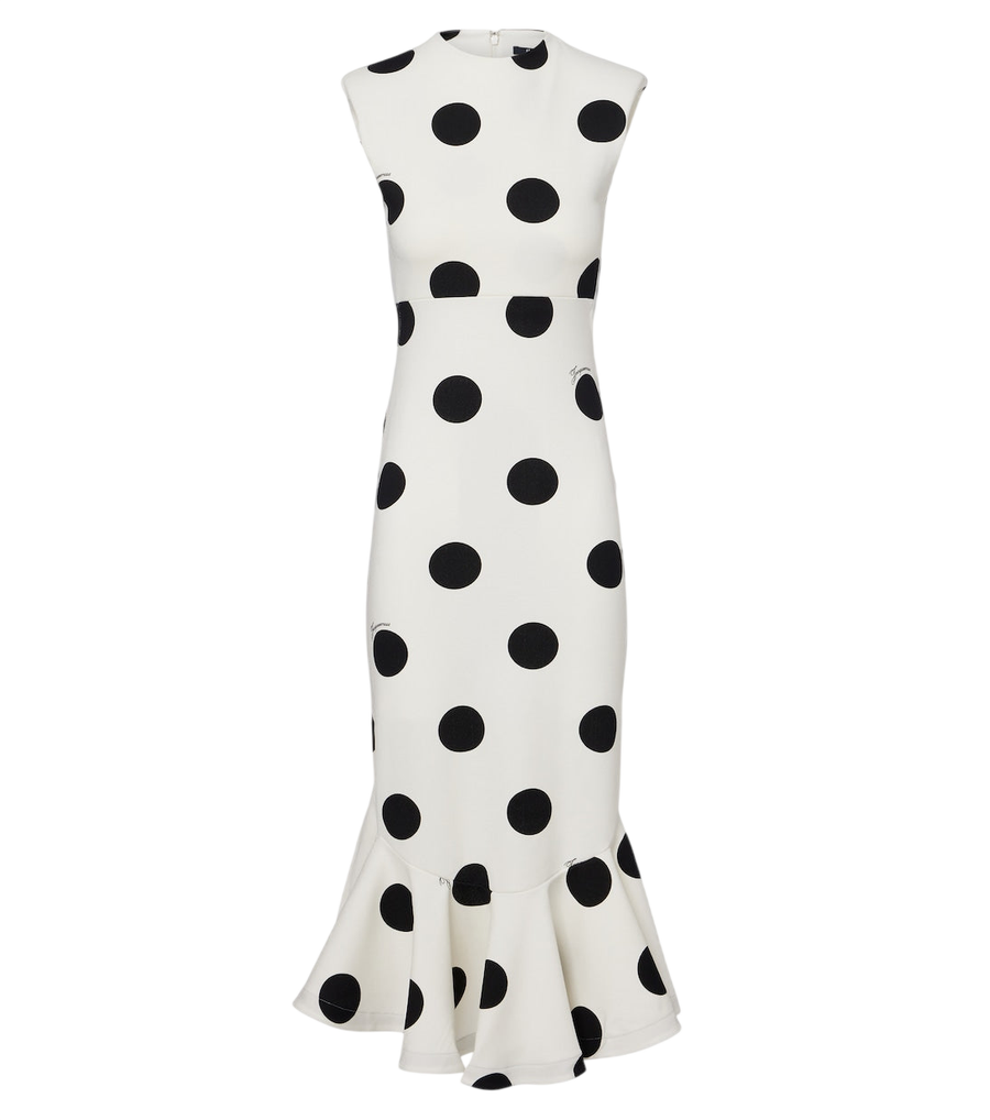Jacquemus Palmier polka-dot jersey midi dress