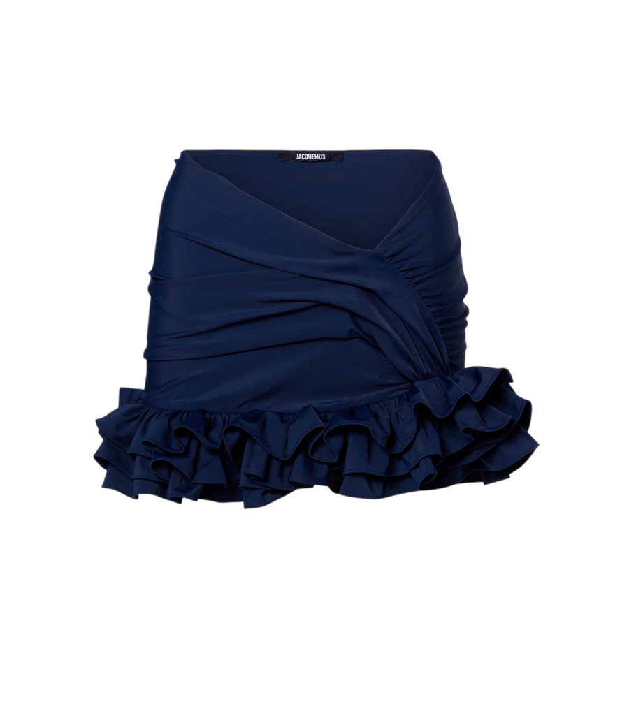 Jacquemus Minigonna in jersey con volant Playa