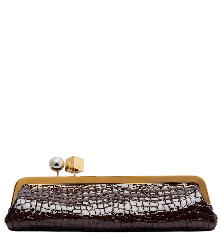 Jacquemus Pochette da salone in pelle effetto coccodrillo