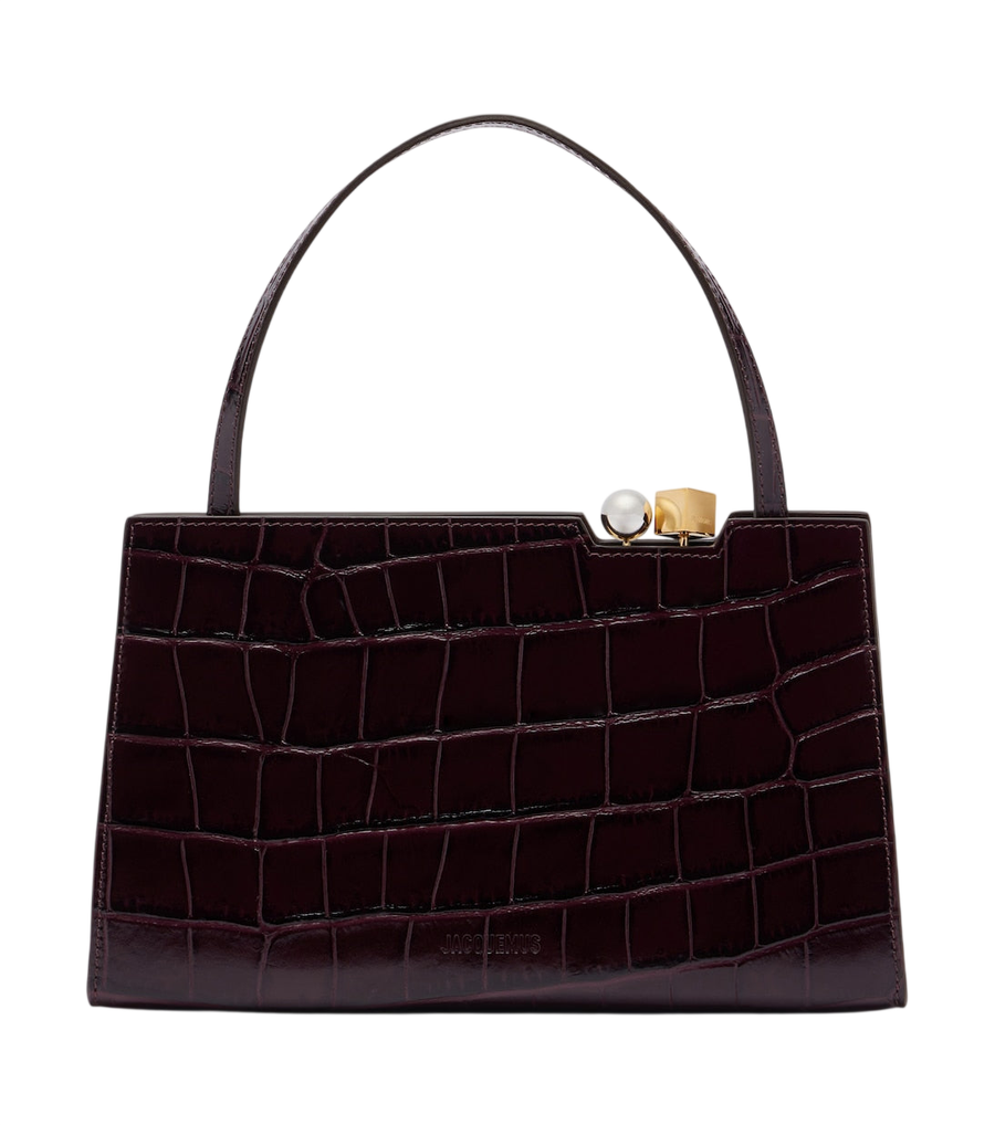 Jacquemus Salon croc-effect leather shoulder bag