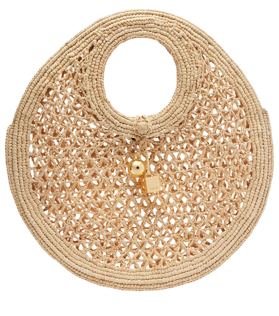 Petit panier Jacquemus Spiaggia en raphia
