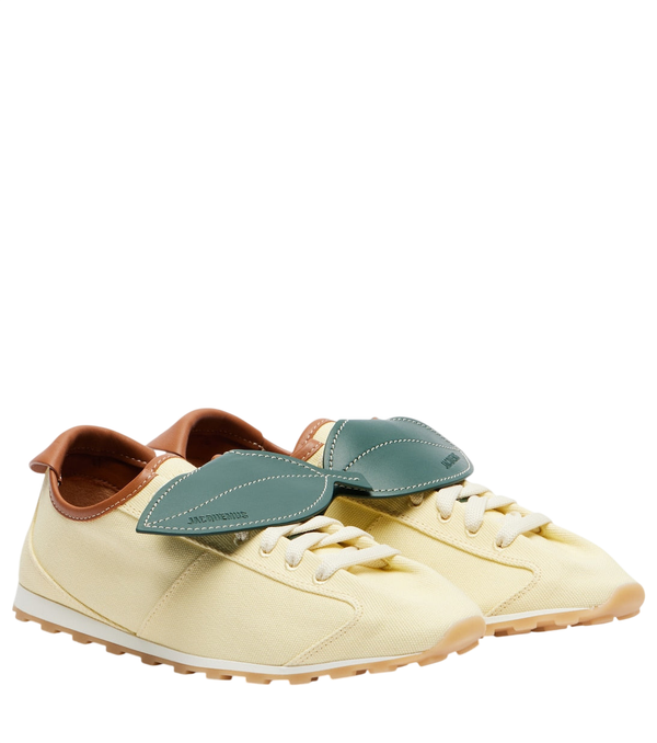 Jacquemus Tennis leather-trimmed canvas sneakers