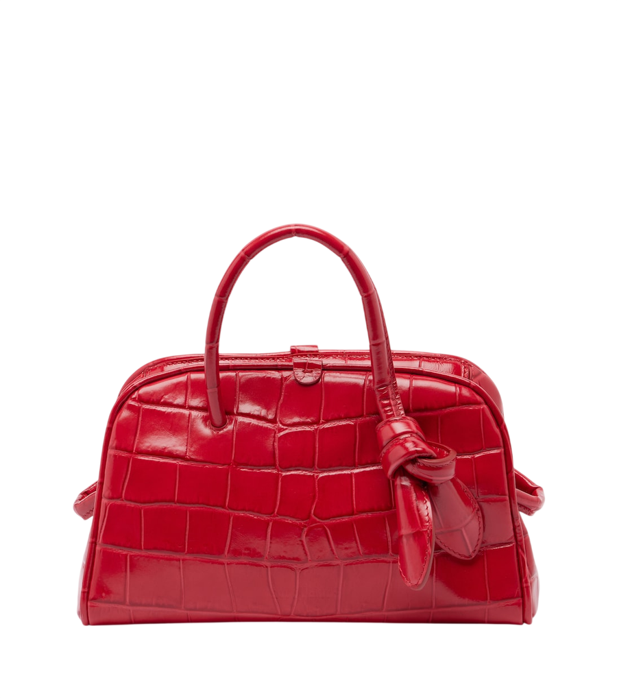 Jacquemus Turismo Small croc-effect leather bowling bag