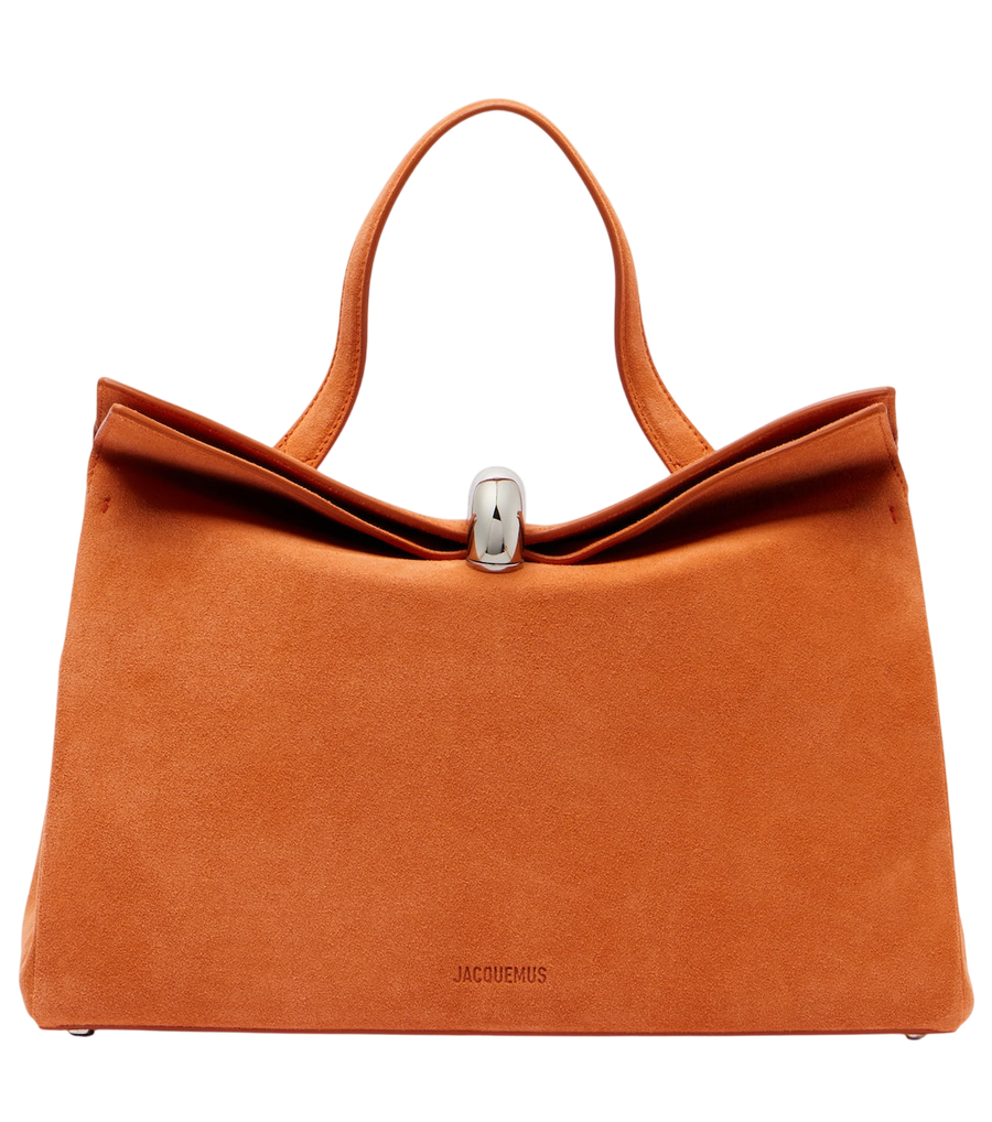 Jacquemus Valérie Medium suede top-handle bag