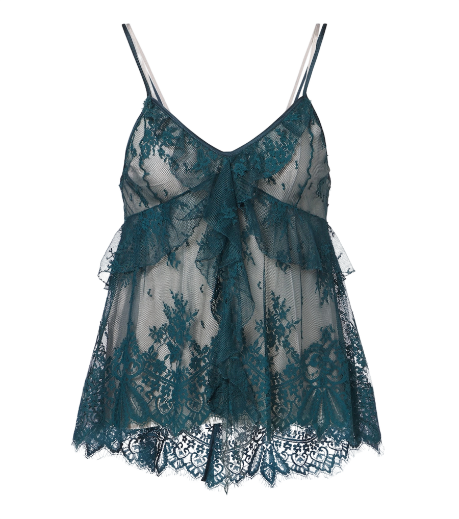 Camisola de encaje con volantes de Jacques Wei
