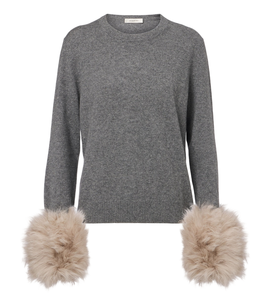 Jacques Wei Wool-trimmed cashmere sweater