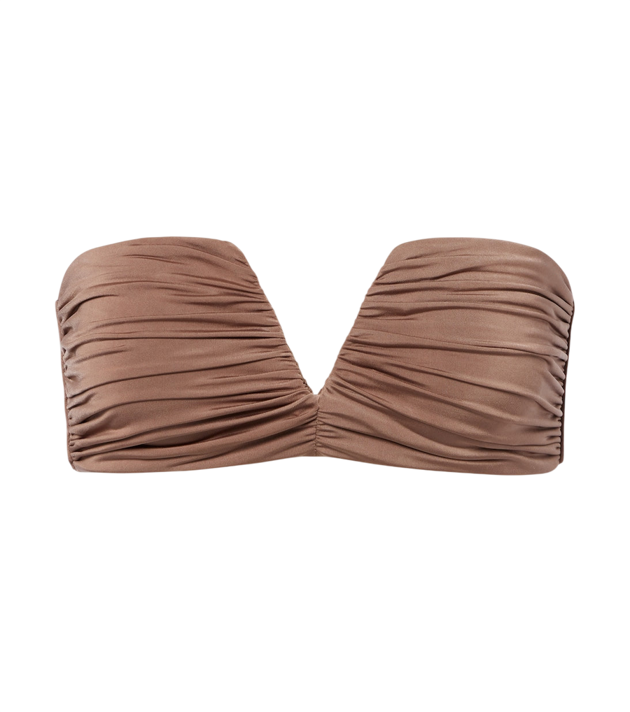 Haut de bikini bandeau froncé Clara de Jade Swim