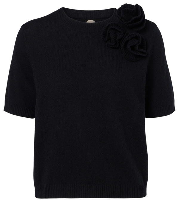 Jardin des Orangers Floral-appliqué wool and cashmere sweater