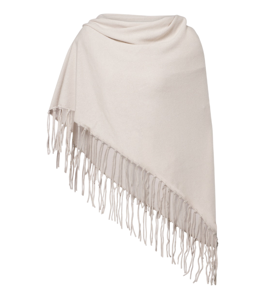 Jardin des Orangers Fringed wool and cashmere shawl