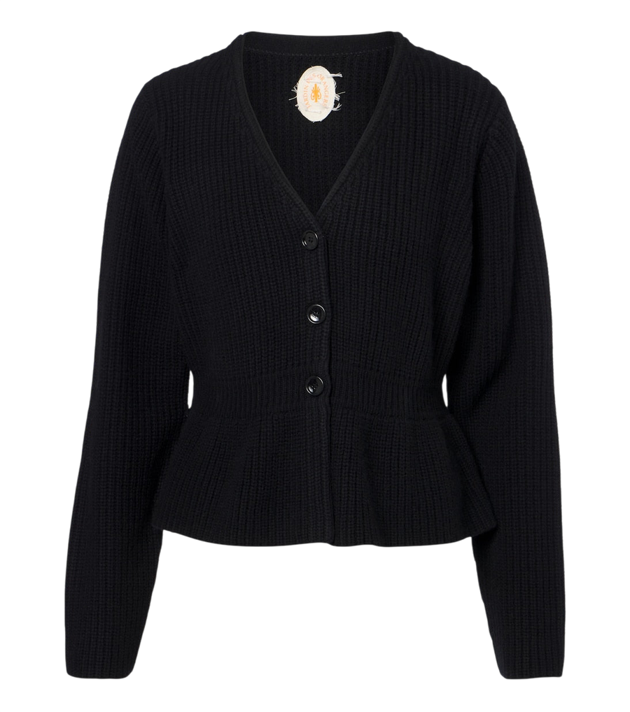Jardin des Orangers Peplum wool and cashmere cardigan