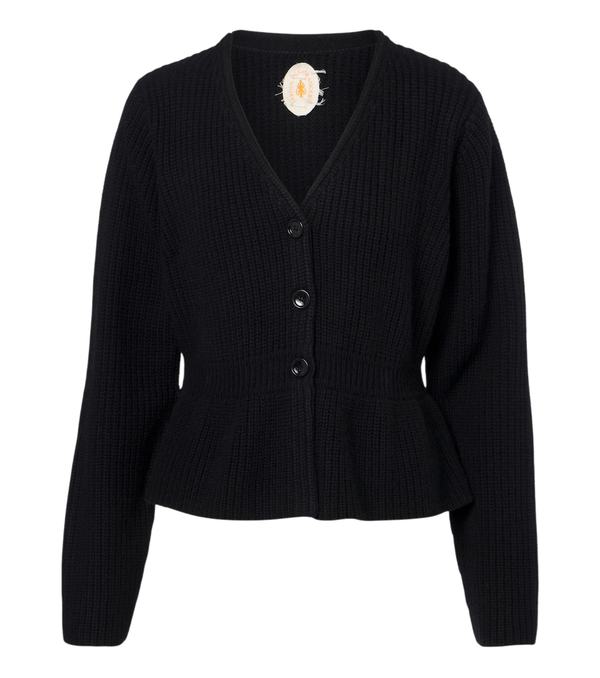 Jardin des Orangers Peplum wool and cashmere cardigan