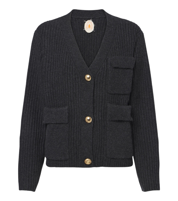 Jardin des Orangers Ribbed-knit wool and cashmere cardigan