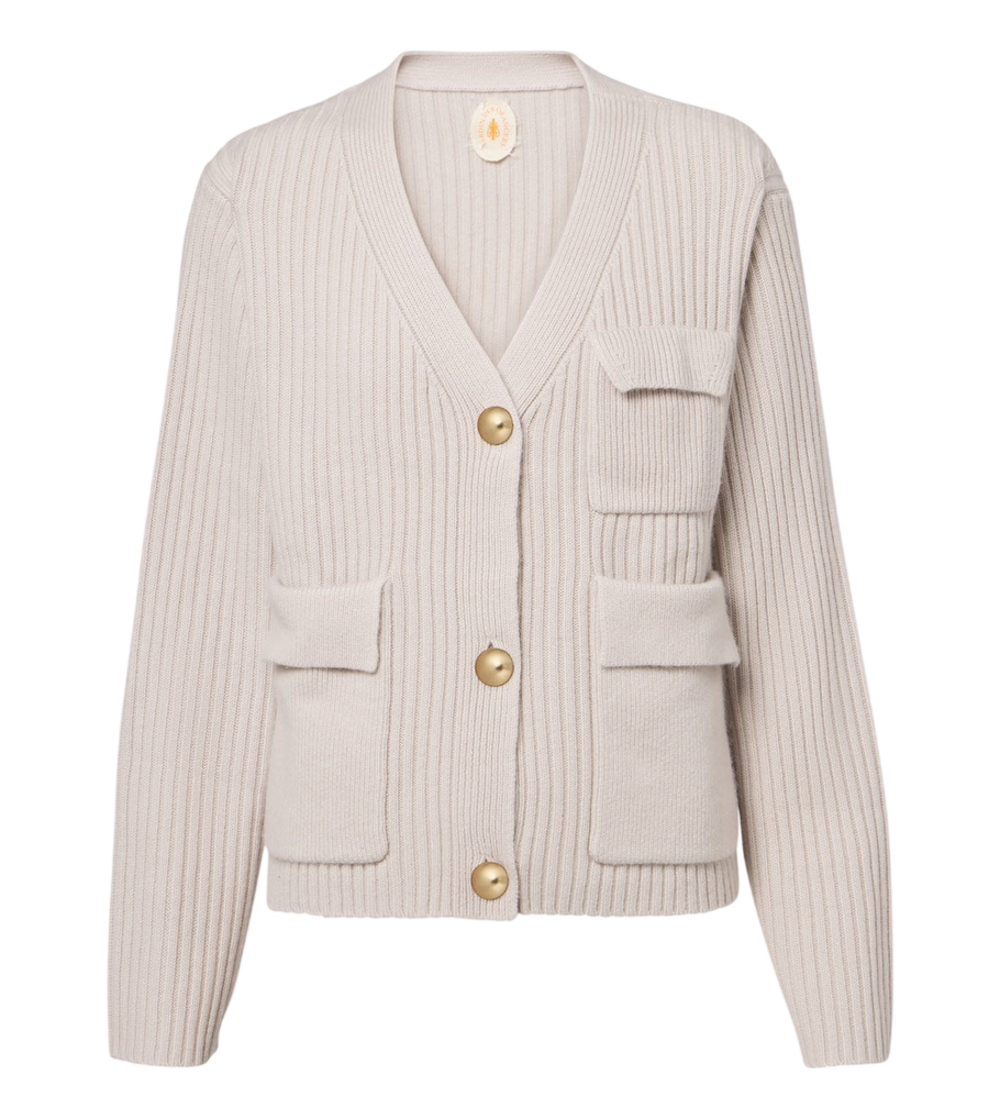 Jardin des Orangers Ribbed-knit wool and cashmere cardigan