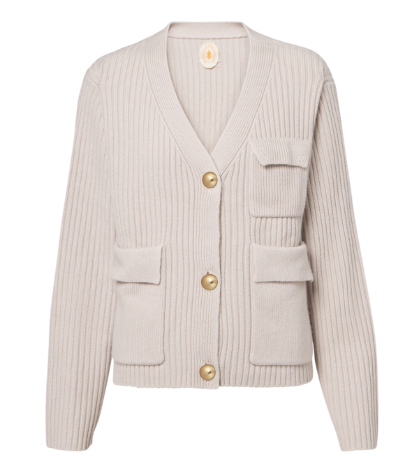 Jardin des Orangers Ribbed-knit wool and cashmere cardigan