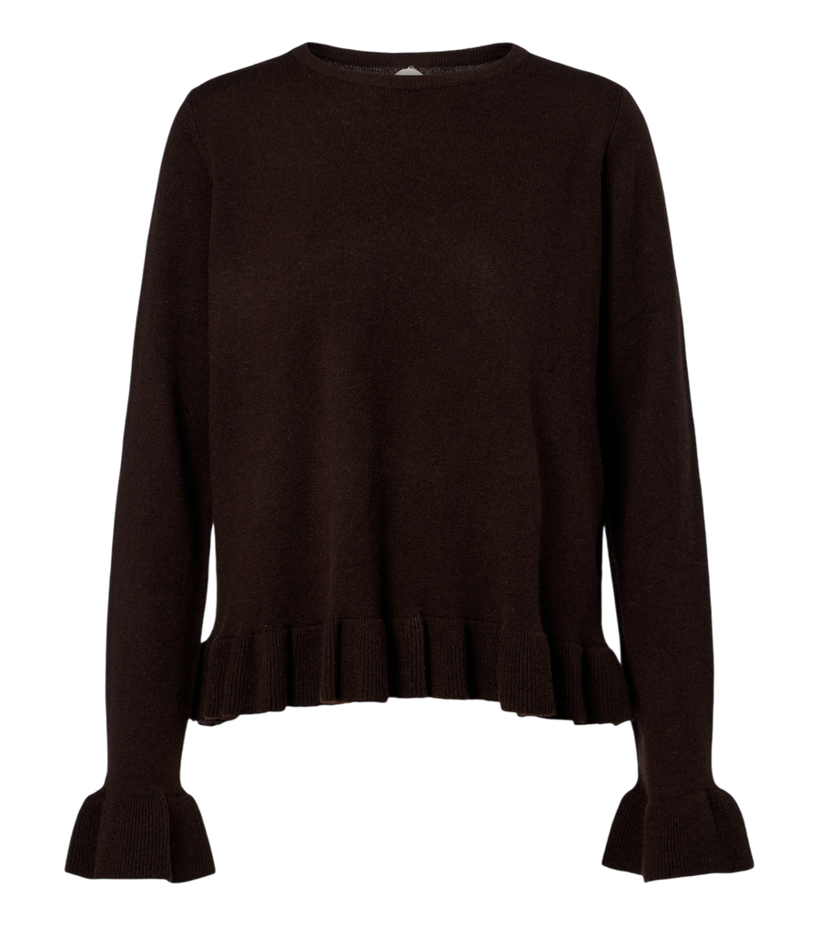 Jardin des Orangers Ruffled virgin wool and cashmere sweater