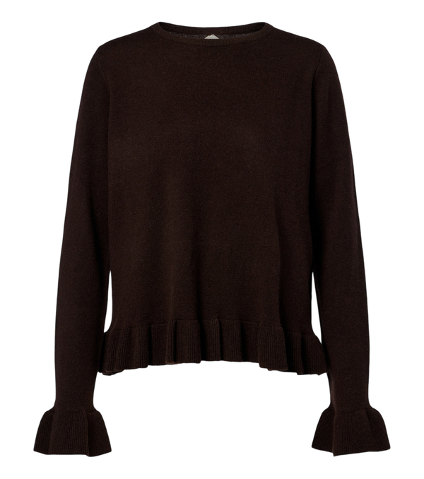Jardin des Orangers Ruffled virgin wool and cashmere sweater