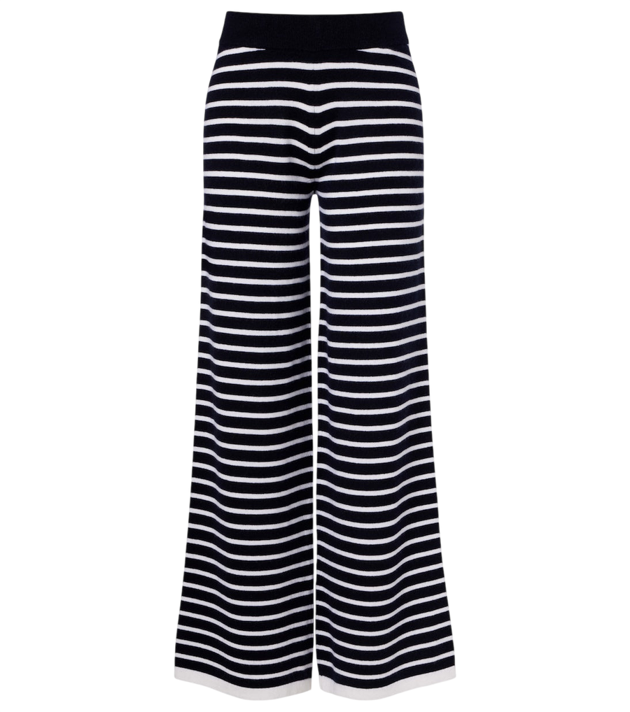Jardin des Orangers Striped cashmere wide-leg pants