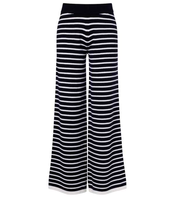 Jardin des Orangers Striped cashmere wide-leg pants