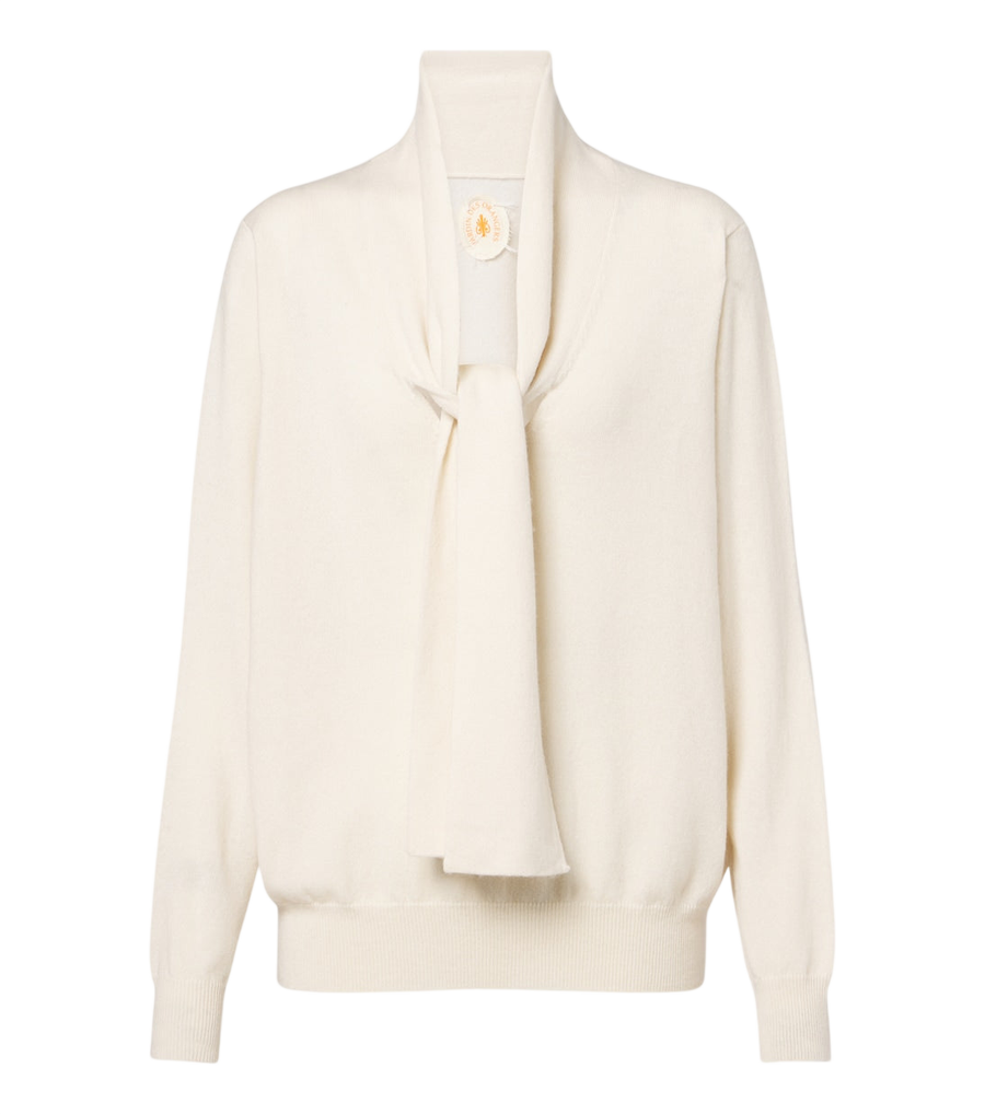 Jardin des Orangers Tie-neck wool and cashmere sweater