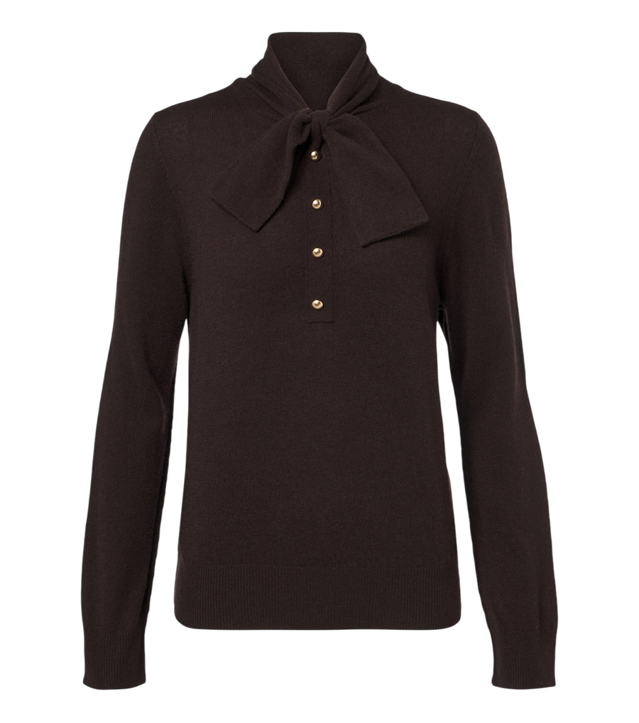 Jardin des Orangers Tie-neck wool and cashmere sweater