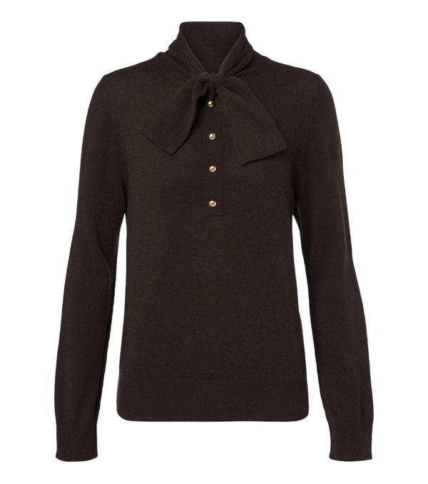 Jardin des Orangers Tie-neck wool and cashmere sweater